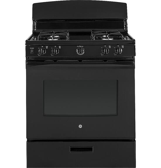 GE 4.8 Cu. Ft. Freestanding Gas Range Black JGBS30DEKBB Best