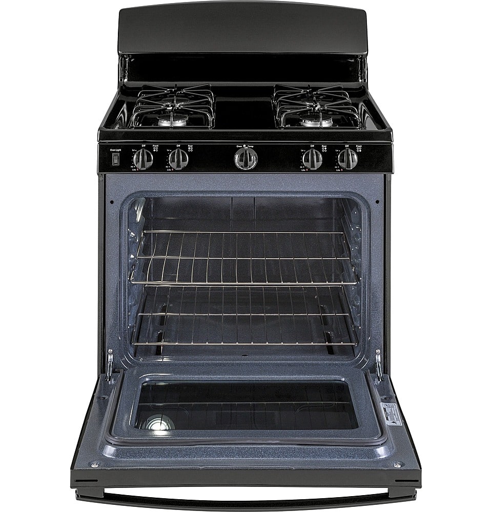 Alt View 11. GE - 4.8 Cu. Ft. Freestanding Gas Range - Black.