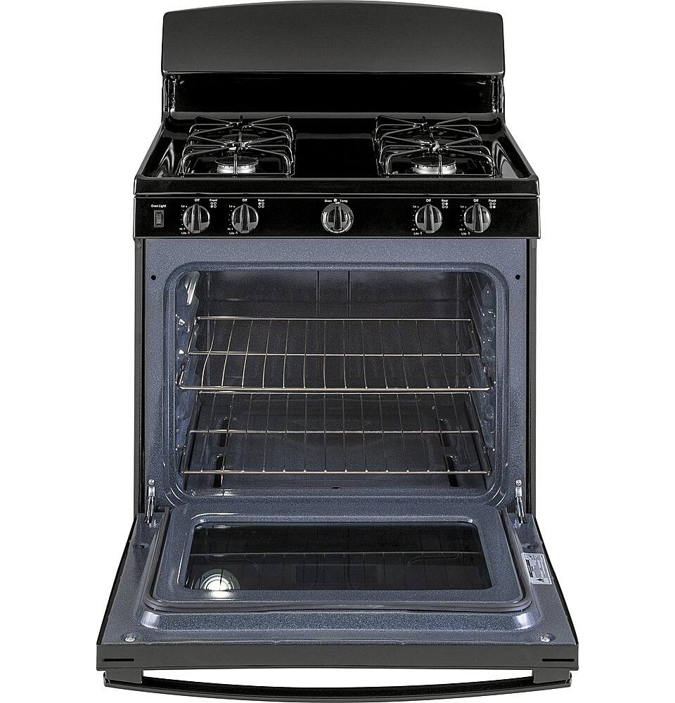 Alt View 11. GE - 4.8 Cu. Ft. Freestanding Gas Range - Black.