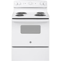 GE - 5.0 Cu. Ft. Freestanding Electric Range - White - Front_Zoom