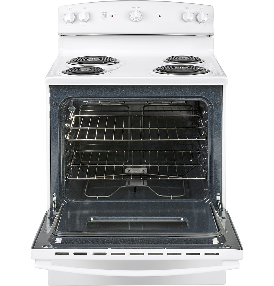 Alt View 1. GE - 5.0 Cu. Ft. Freestanding Electric Range - White.