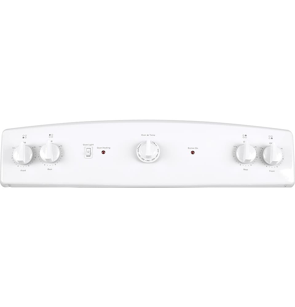 Alt View 2. GE - 5.0 Cu. Ft. Freestanding Electric Range - White.