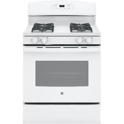 GE - 5.0 Cu. Ft. Self-Cleaning Freestanding Gas Range - White - Front_Zoom