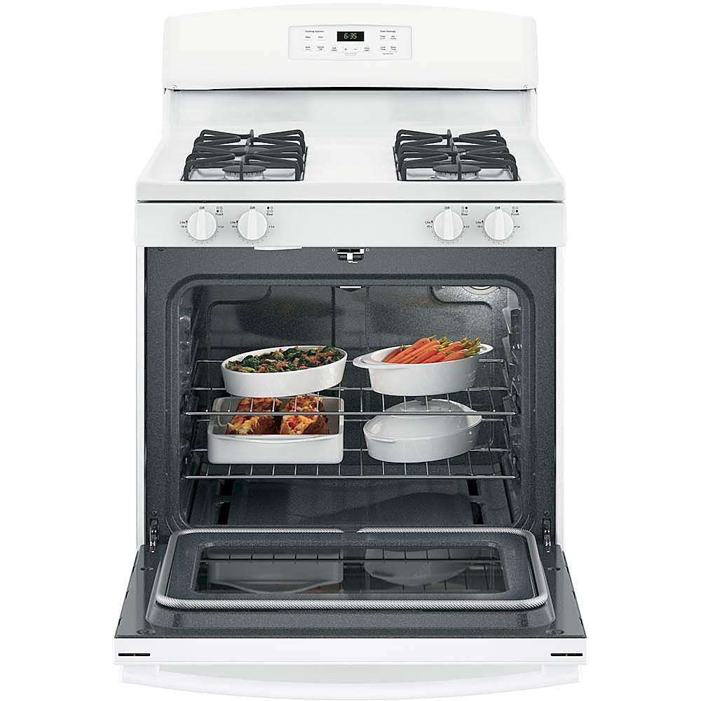 GE 5.0 Cu. Ft. Freestanding Gas Range White JGBS66DEKWW - Best Buy