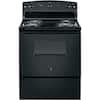 Front. GE - 5.0 Cu. Ft. Freestanding Electric Range - Black.