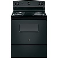 GE - 5.0 Cu. Ft. Freestanding Electric Range - Black - Front_Zoom