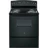 GE - 30 in. Wide 4 Elements 5.0 Cu. Ft. Freestanding Electric Range with Porcelain-Enamel Cooktop Surface - Black