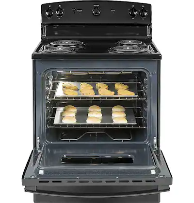 GE - 5.0 Cu. Ft. Freestanding Electric Range - Black