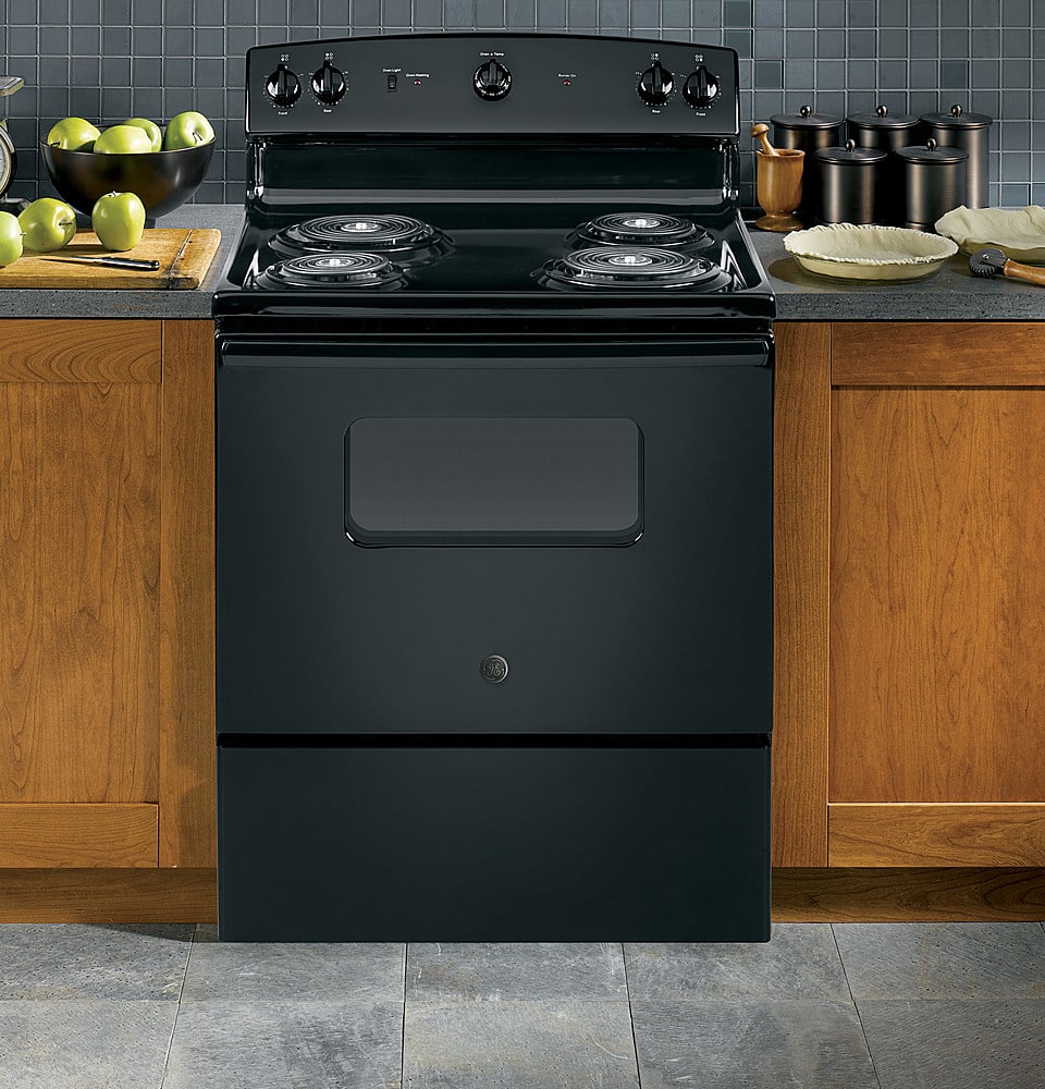 Alt View 19. GE - 5.0 Cu. Ft. Freestanding Electric Range - Black.