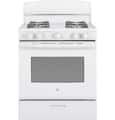 GE - 30 in. Wide 4 Burners 4.8 Cu. Ft. Freestanding Gas Range - White