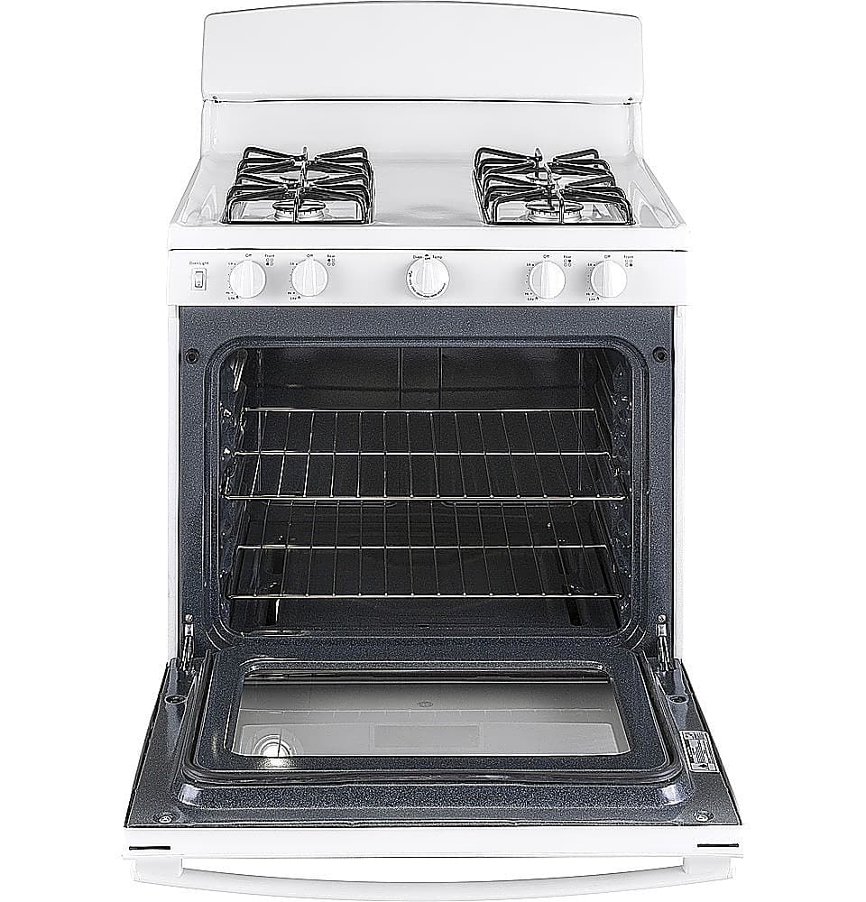 Alt View 11. GE - 4.8 Cu. Ft. Freestanding Gas Range - White.