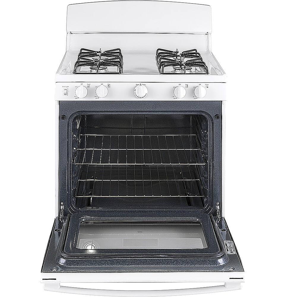 Alt View 11. GE - 4.8 Cu. Ft. Freestanding Gas Range - White.