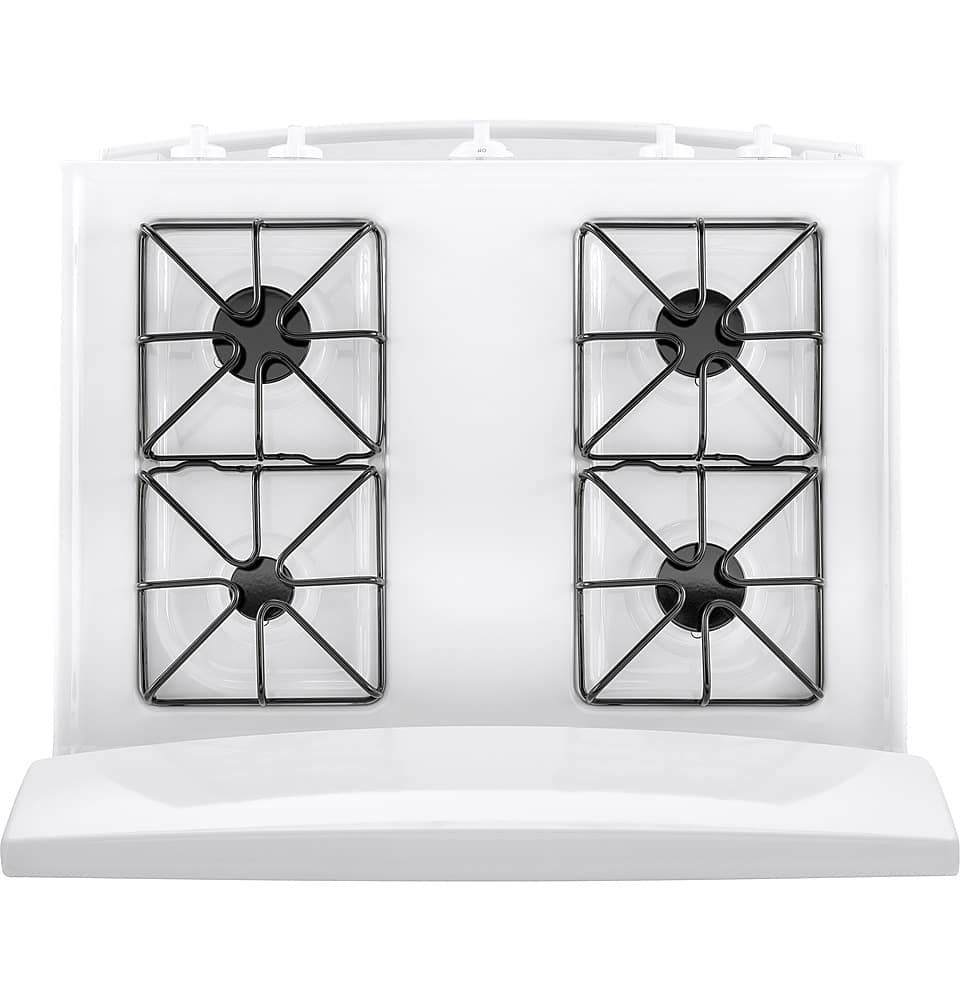 Alt View 14. GE - 4.8 Cu. Ft. Freestanding Gas Range - White.