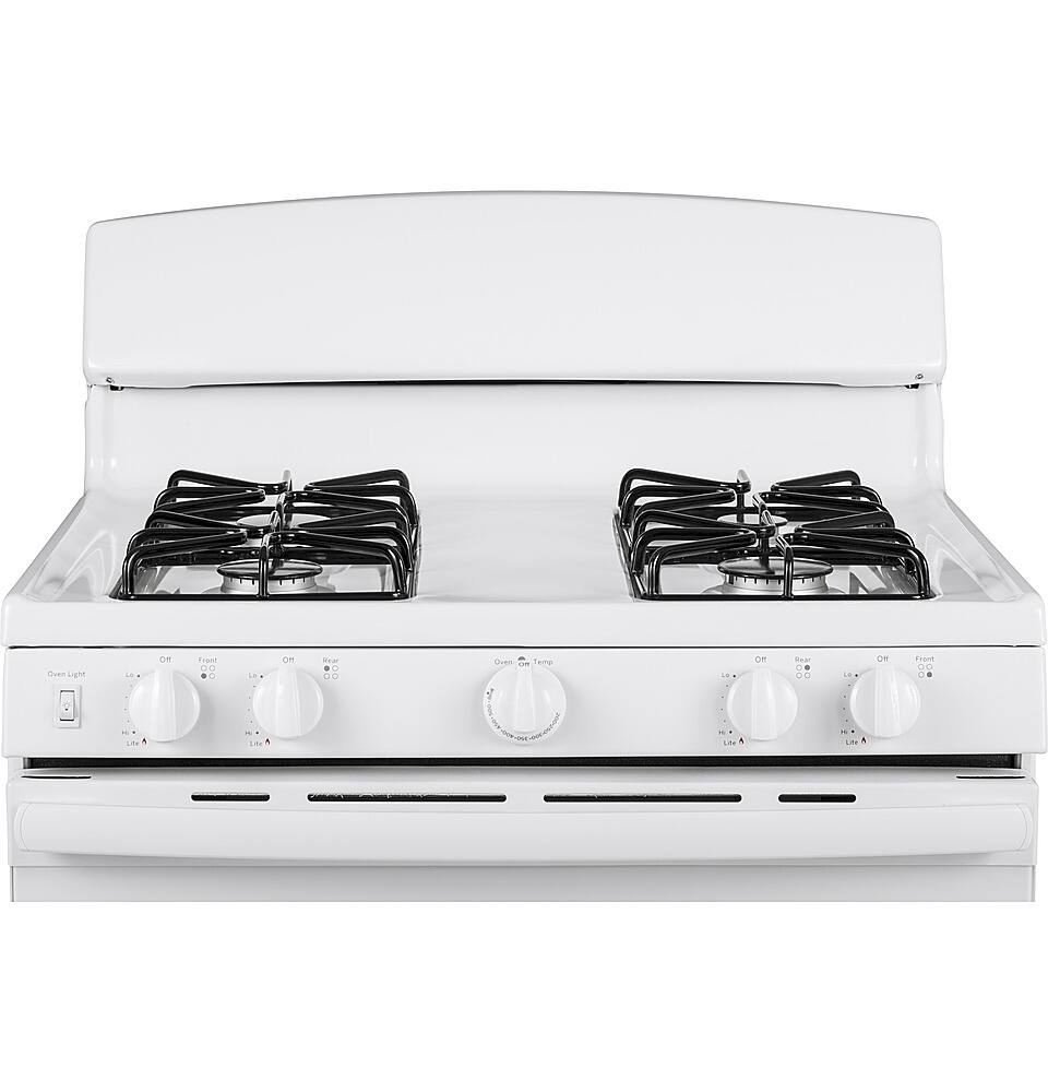 Alt View 23. GE - 4.8 Cu. Ft. Freestanding Gas Range - White.