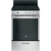 GE - 2.9 Cu. Ft. Freestanding Electric Range - Stainless steel - Front_Zoom