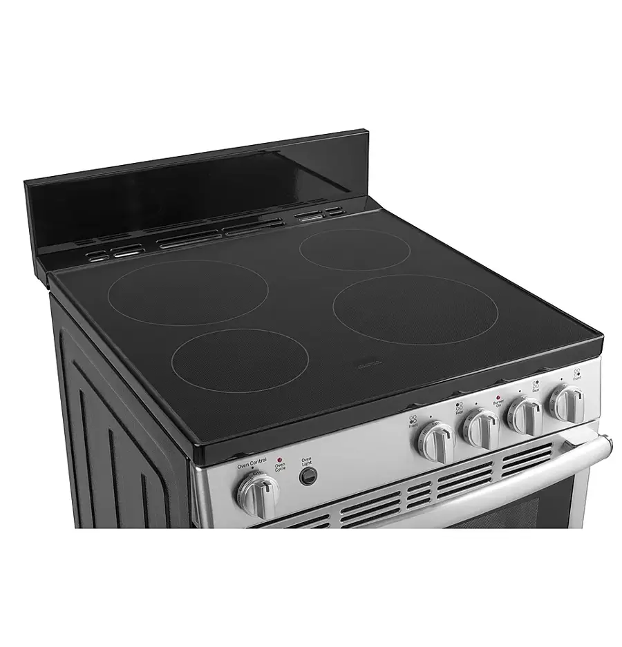 Alt View 11. GE - 2.9 Cu. Ft. Freestanding Electric Range - Stainless Steel.