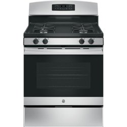 GE - 5.0 Cu. Ft. Self-Cleaning Freestanding Gas Range - Stainless Steel - Front_Zoom