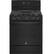 Front. GE - 5.0 Cu. Ft. Freestanding Gas Range with Self-cleaning and Power Boil Burner - Black on Black.