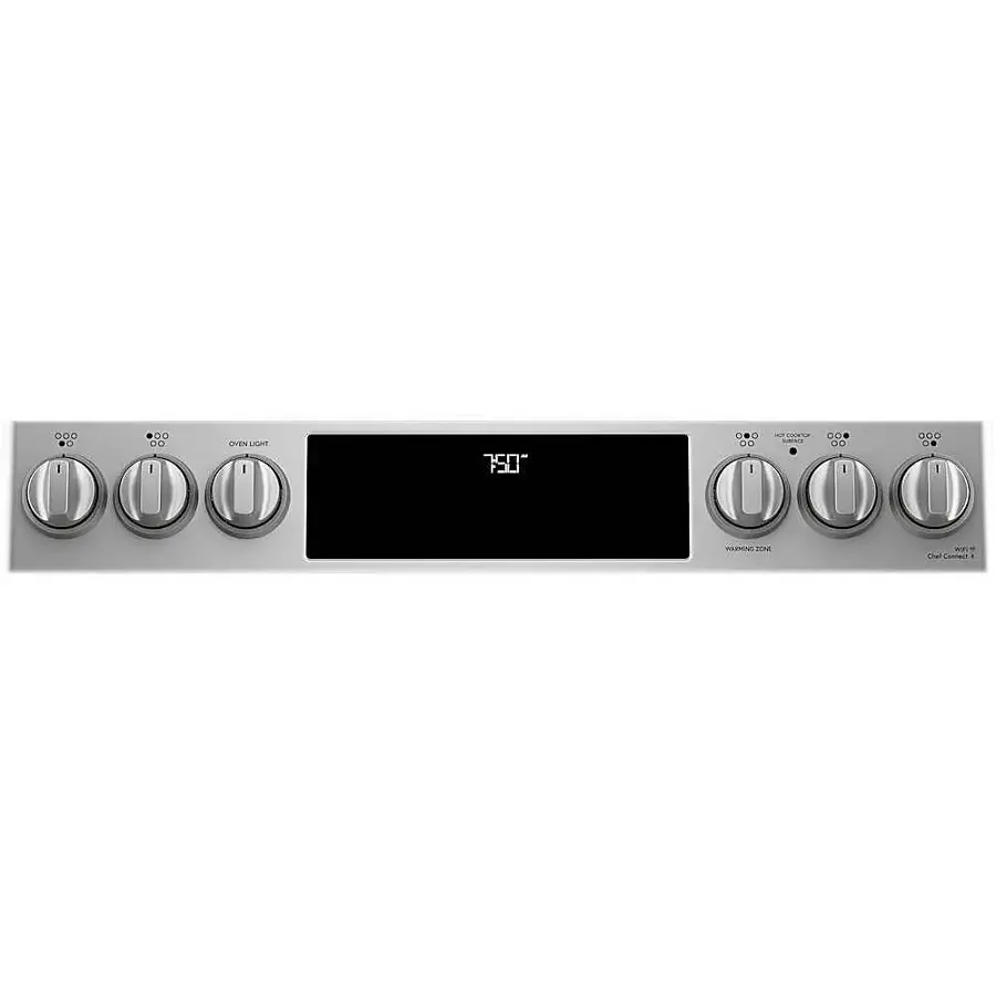 Alt View 14. Café - 6.7 Cu. Ft. Slide-In Double Oven Electric True Convection Range with Built-In Wi-Fi, Customizable - Stainless steel.
