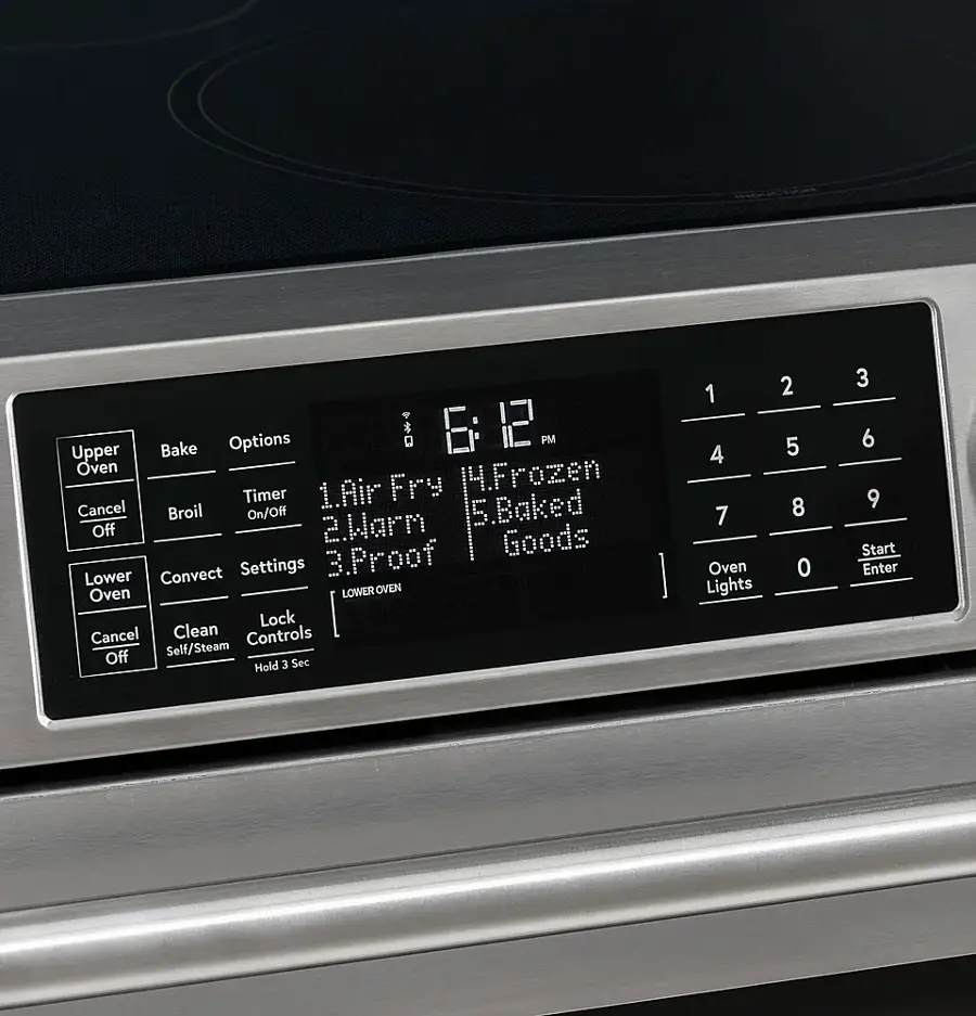 Alt View 19. Café - 6.7 Cu. Ft. Slide-In Double Oven Electric True Convection Range with Built-In Wi-Fi, Customizable - Stainless steel.