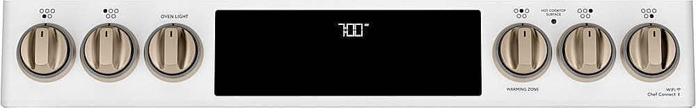 Alt View 2. Café - 5.7 Cu. Ft. Slide-In Electric Convection Range - Matte White.