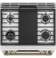 Alt View Zoom 2. Café - 7 Cu. Ft. Self-Cleaning Slide-In Double Oven Dual Fuel Convection Range, Customizable - Matte White.
