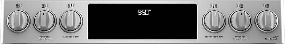 Alt View 14. Café - 6.7 Cu. Ft. Self-Cleaning Slide-In Double Oven Dual Fuel Convection Range, Customizable - Stainless steel.
