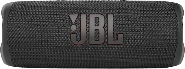 Front. JBL - FLIP6 Portable Waterproof Speaker - Black.
