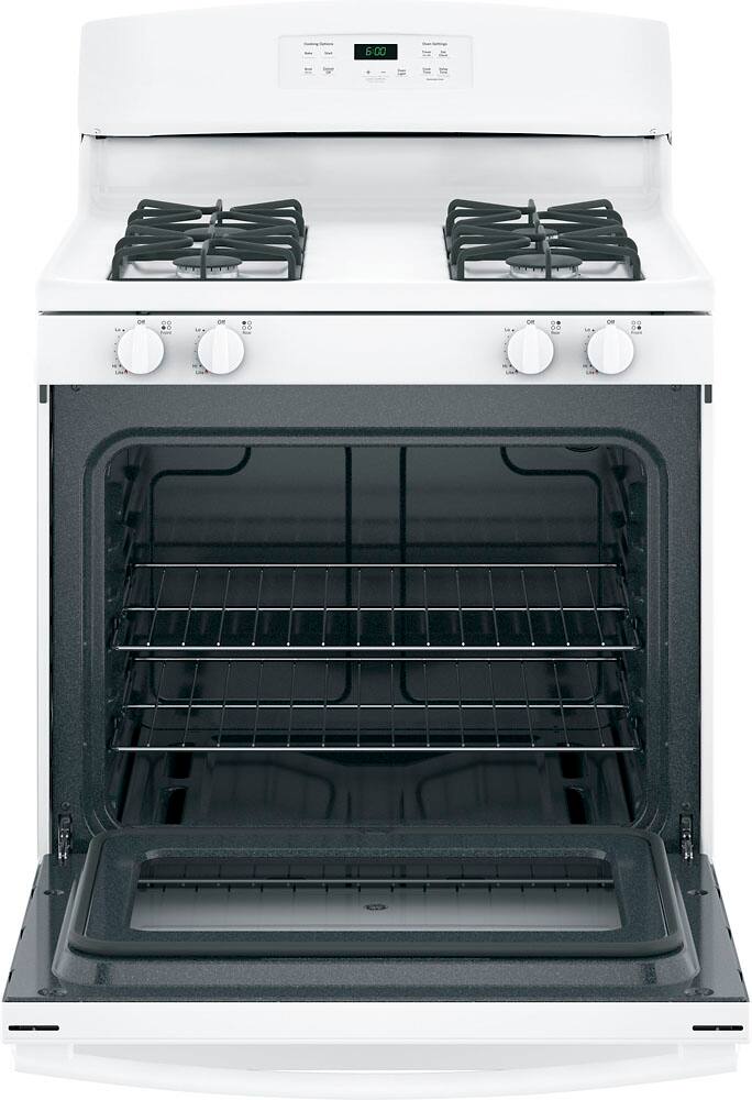 Alt View 11. GE - 4.8 Cu. Ft. Freestanding Gas Range - White.