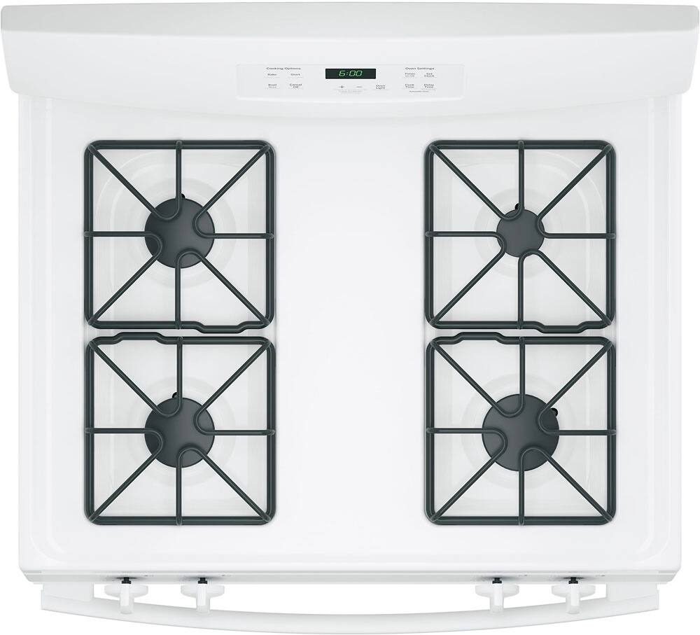Alt View 13. GE - 4.8 Cu. Ft. Freestanding Gas Range - White.