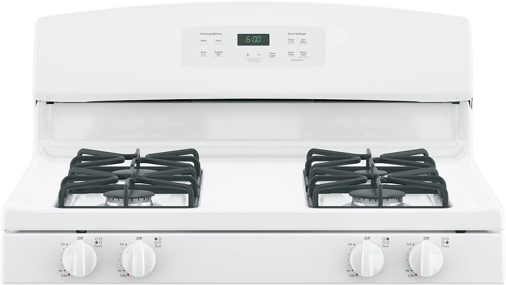 Alt View 1. GE - 4.8 Cu. Ft. Freestanding Gas Range - White.