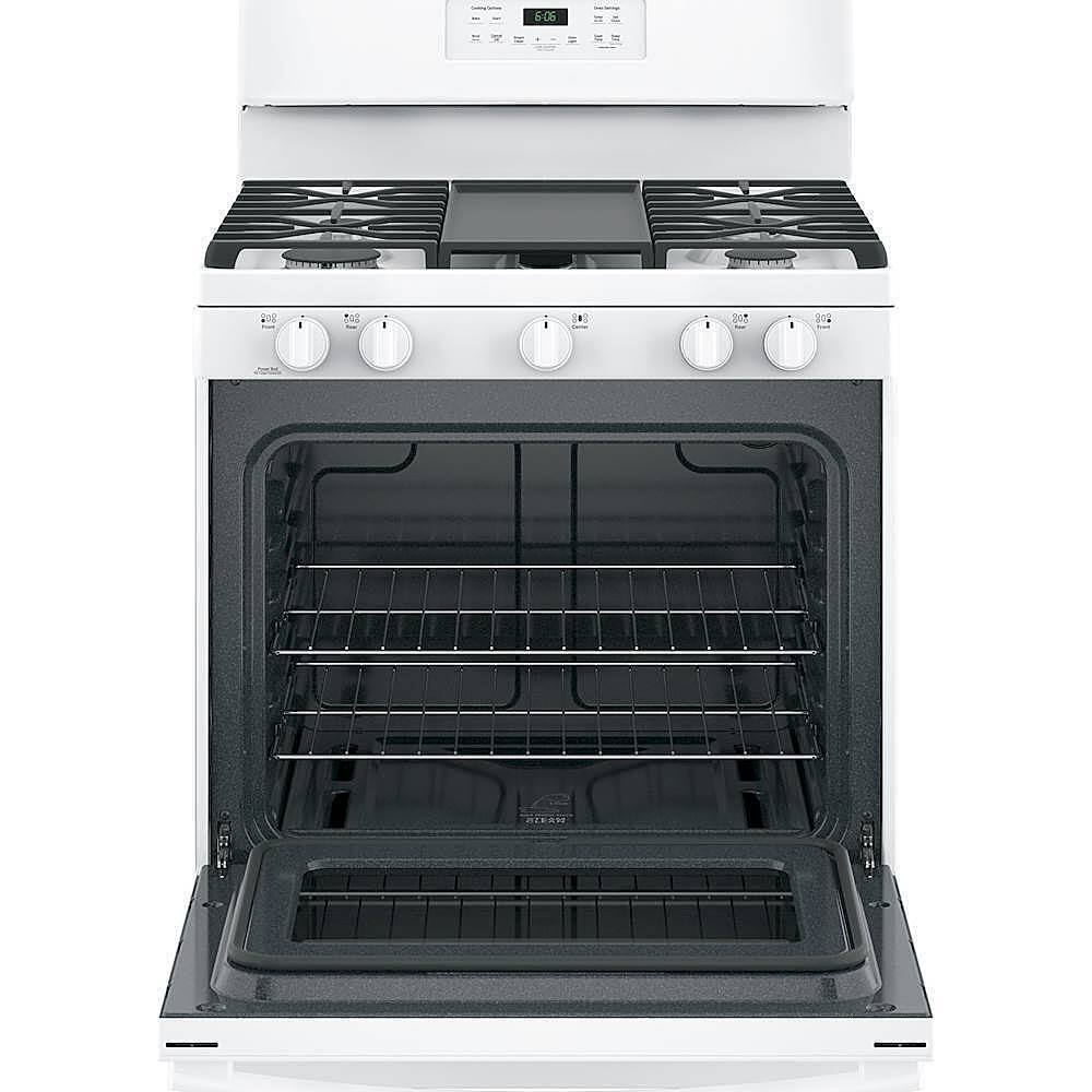 Alt View 13. GE - 5.0 Cu. Ft. Freestanding Gas Range - White.
