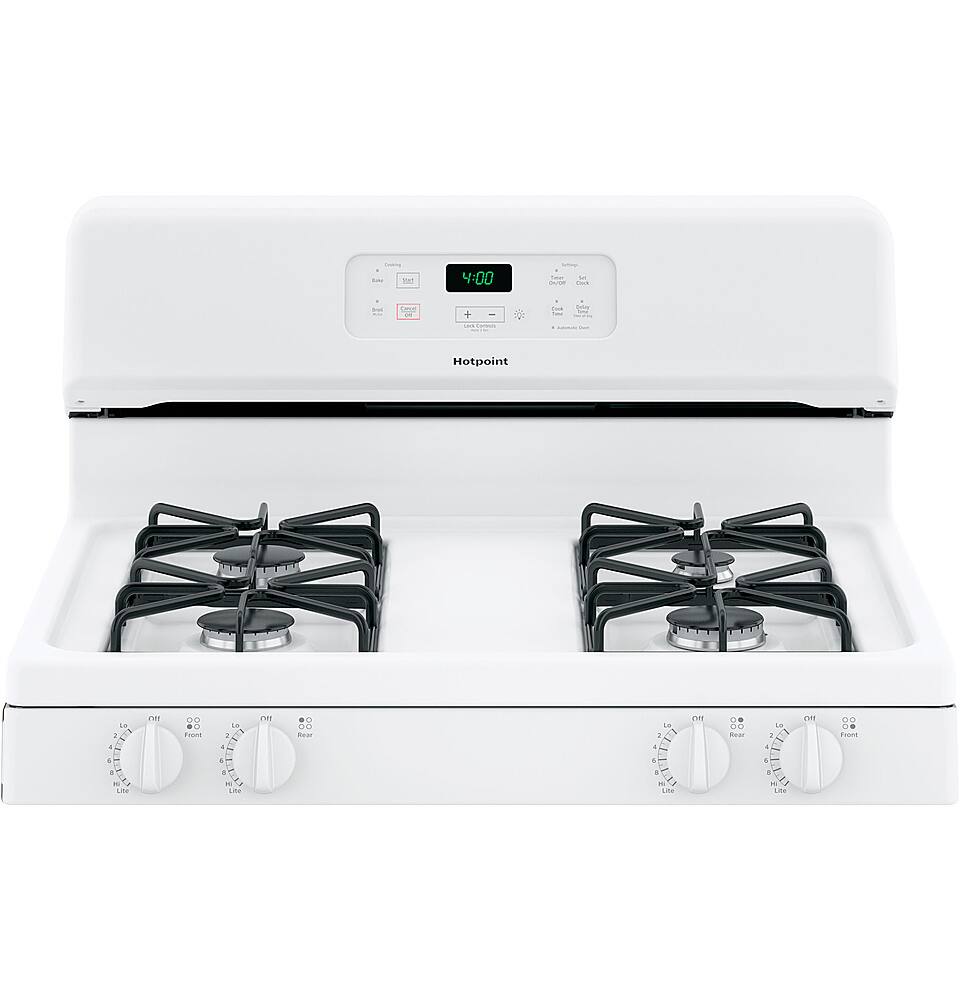 Alt View 11. Hotpoint - 4.8 Cu. Ft. Freestanding Gas Range - White.