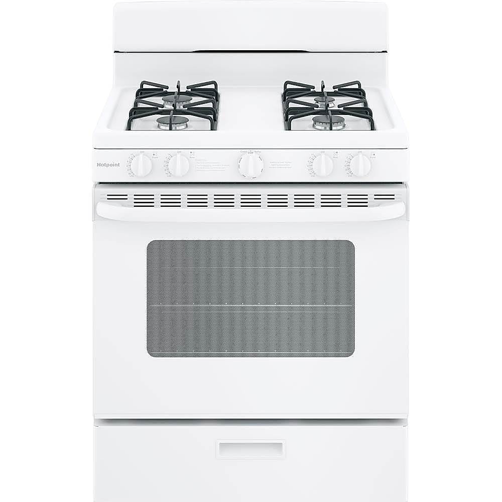 Front. Hotpoint - 4.8 Cu. Ft. Freestanding Gas Range - White.