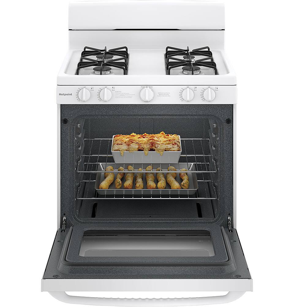 Alt View 17. Hotpoint - 4.8 Cu. Ft. Freestanding Gas Range - White.