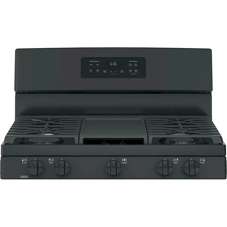 Alt View 13. GE - 5.0 Cu. Ft. Freestanding Gas Range - Black.