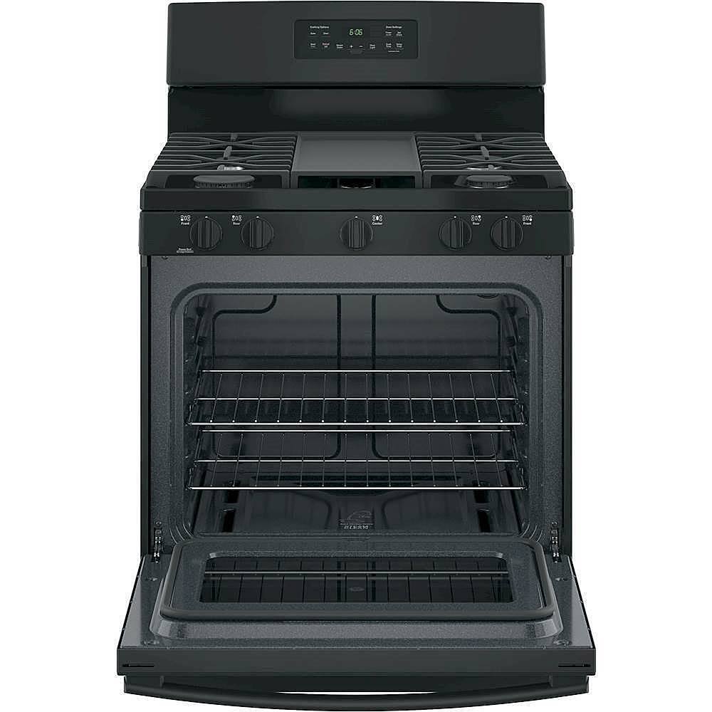 Alt View 18. GE - 5.0 Cu. Ft. Freestanding Gas Range - Black.
