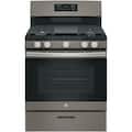 GE - 30 in. Wide 5 Burners 5.0 Cu. Ft. Freestanding Gas Range - Slate