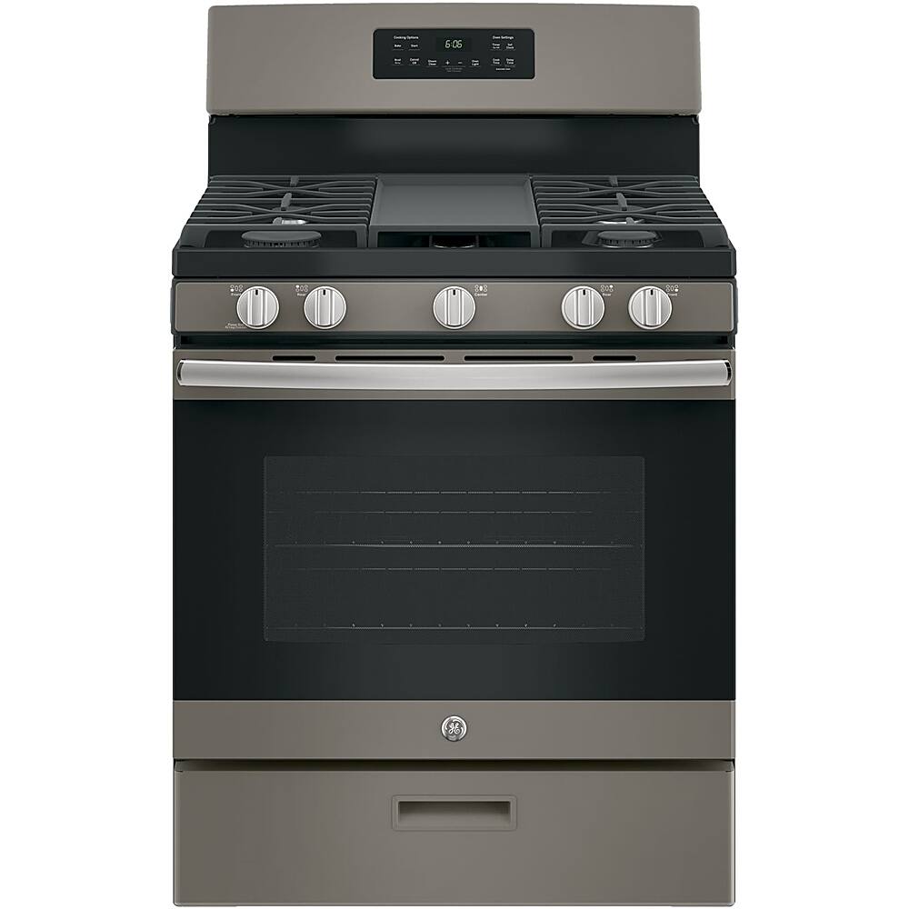 GE - 5.0 Cu. Ft. Freestanding Gas Range - Slate