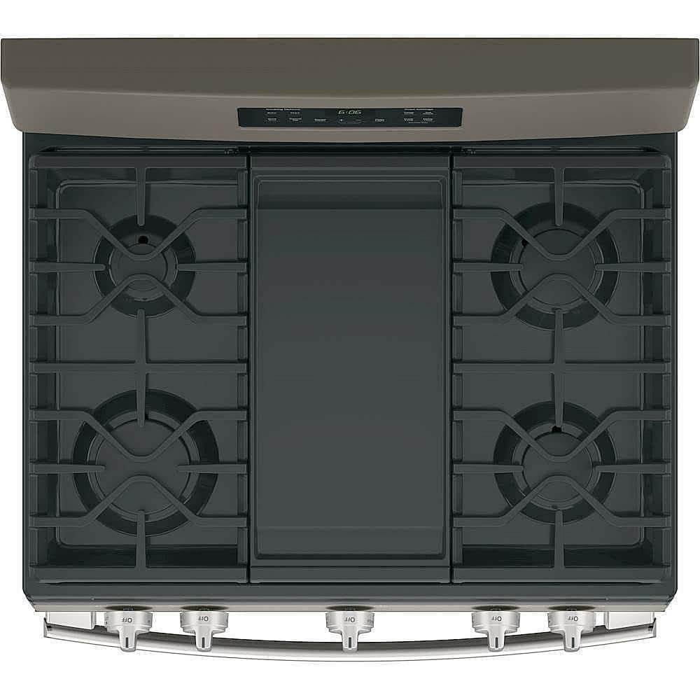 Alt View 17. GE - 5.0 Cu. Ft. Freestanding Gas Range - Slate.