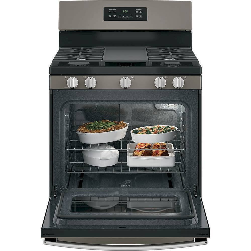 Alt View 18. GE - 5.0 Cu. Ft. Freestanding Gas Range - Slate.