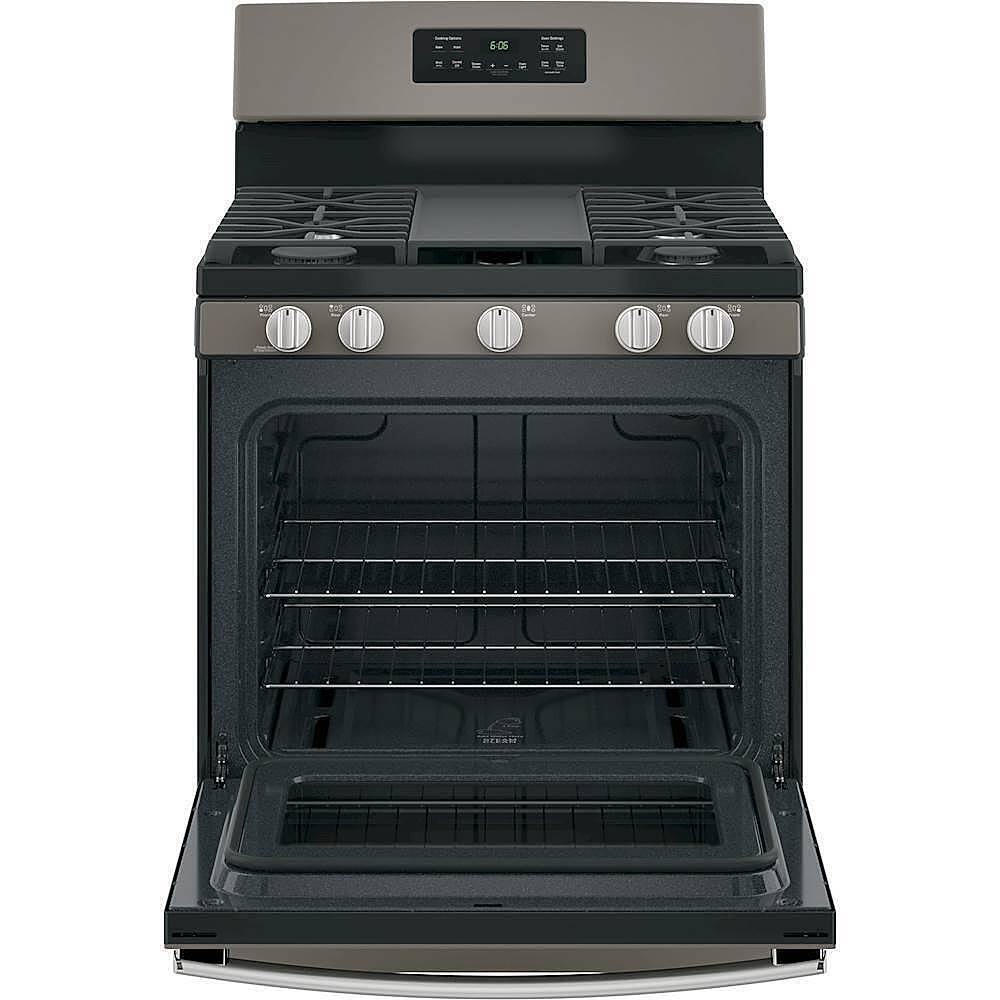 Alt View 19. GE - 5.0 Cu. Ft. Freestanding Gas Range - Slate.