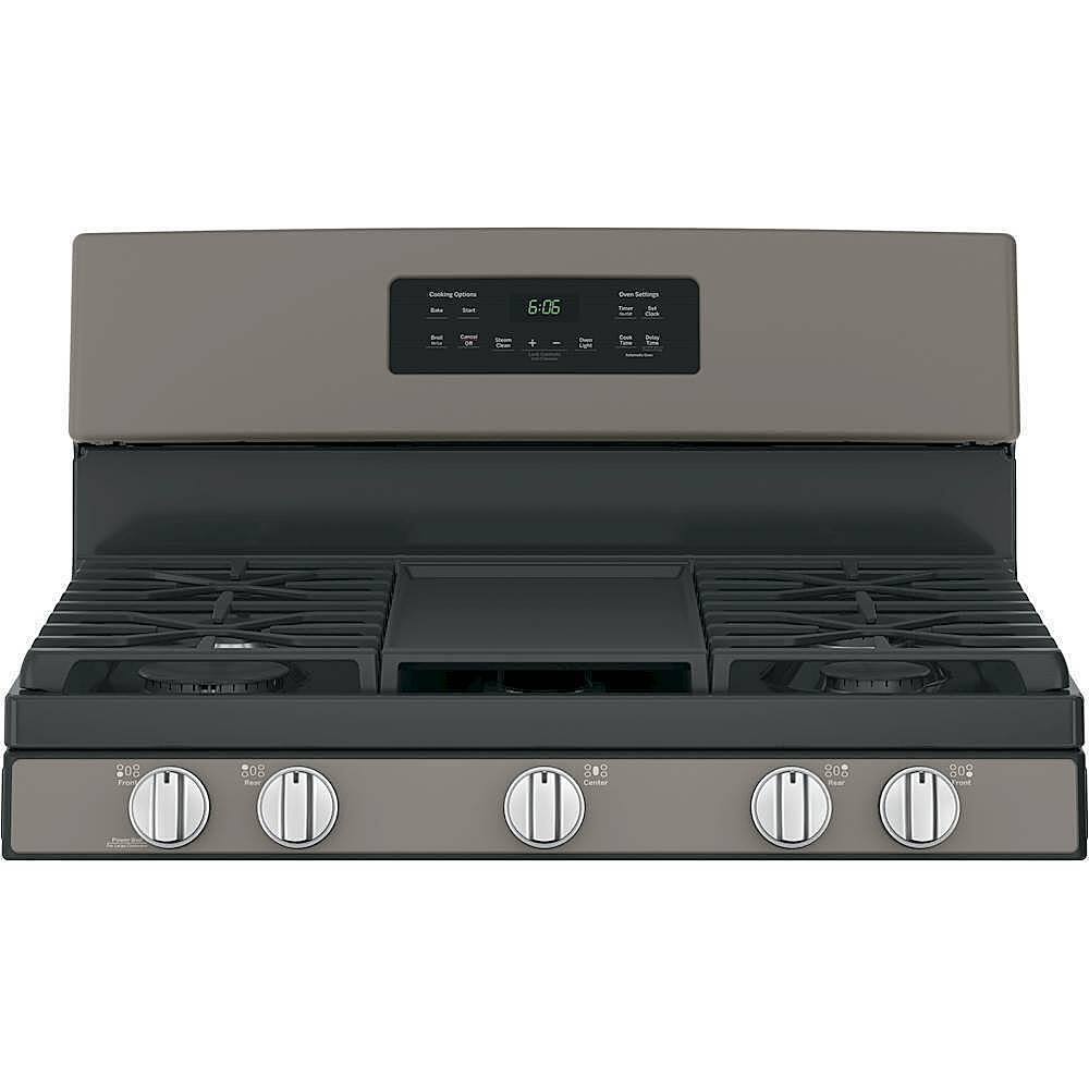 Alt View 20. GE - 5.0 Cu. Ft. Freestanding Gas Range - Slate.