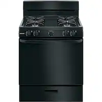 Hotpoint - 4.8 Cu. Ft. Freestanding Gas Range - Black - Front_Zoom
