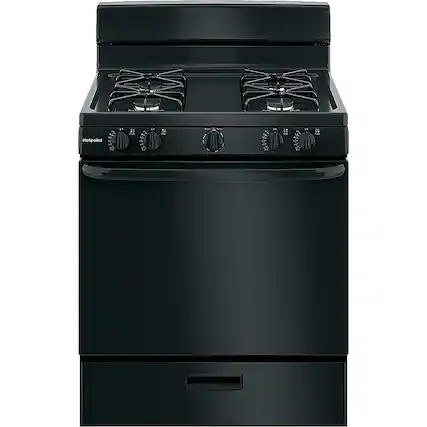 Front. Hotpoint - 4.8 Cu. Ft. Freestanding Gas Range - Black.