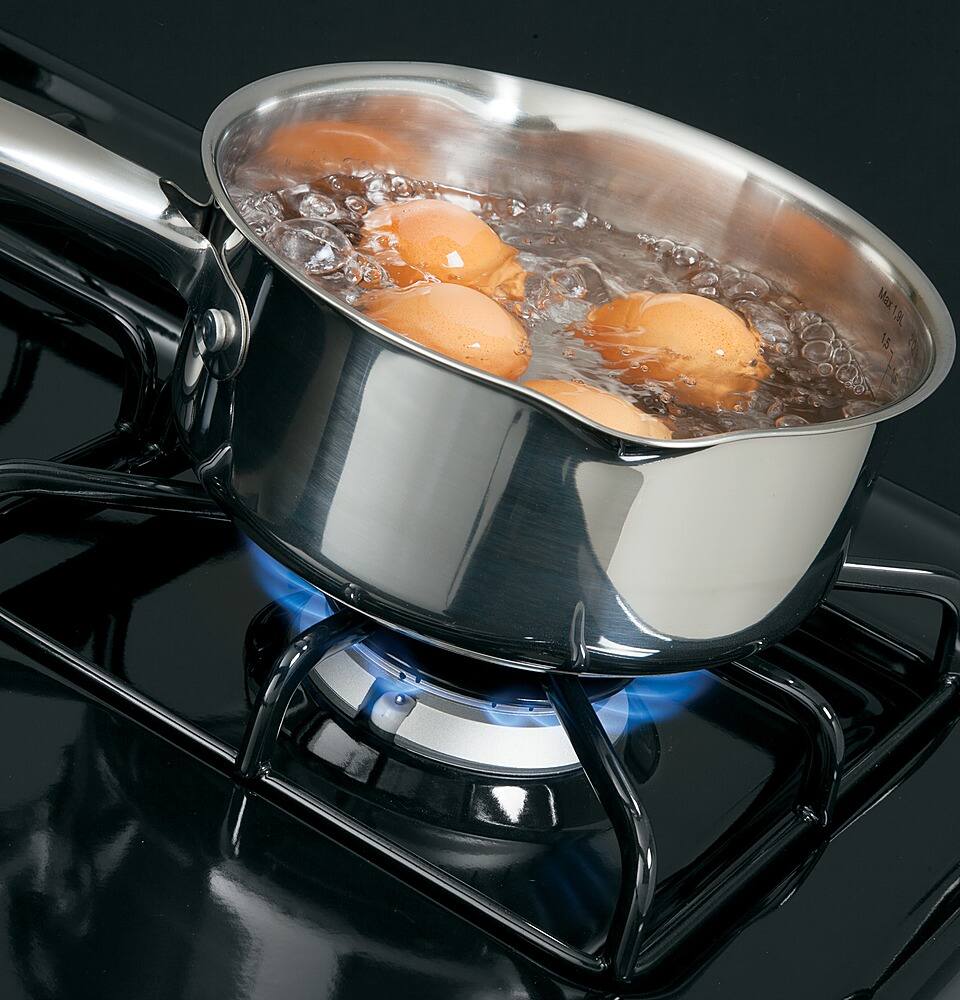 Alt View 14. Hotpoint - 4.8 Cu. Ft. Freestanding Gas Range - Black.