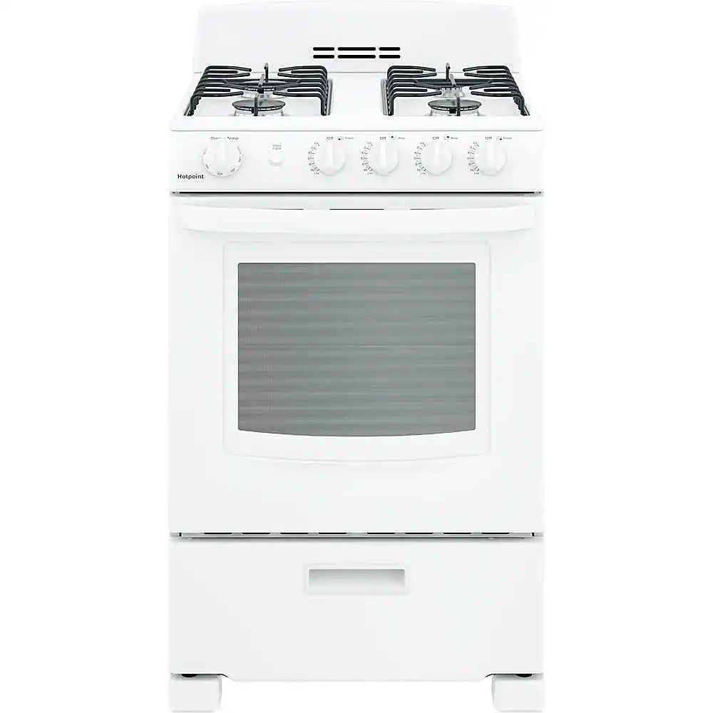 Hotpoint - 2.9 Cu. Ft. Freestanding Gas Range - White