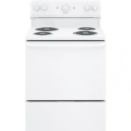 Front. Hotpoint - 5.0 Cu. Ft. Freestanding Electric Range - White.