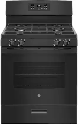 GE - 4.8 Cu. Ft. Freestanding Gas Range - Black