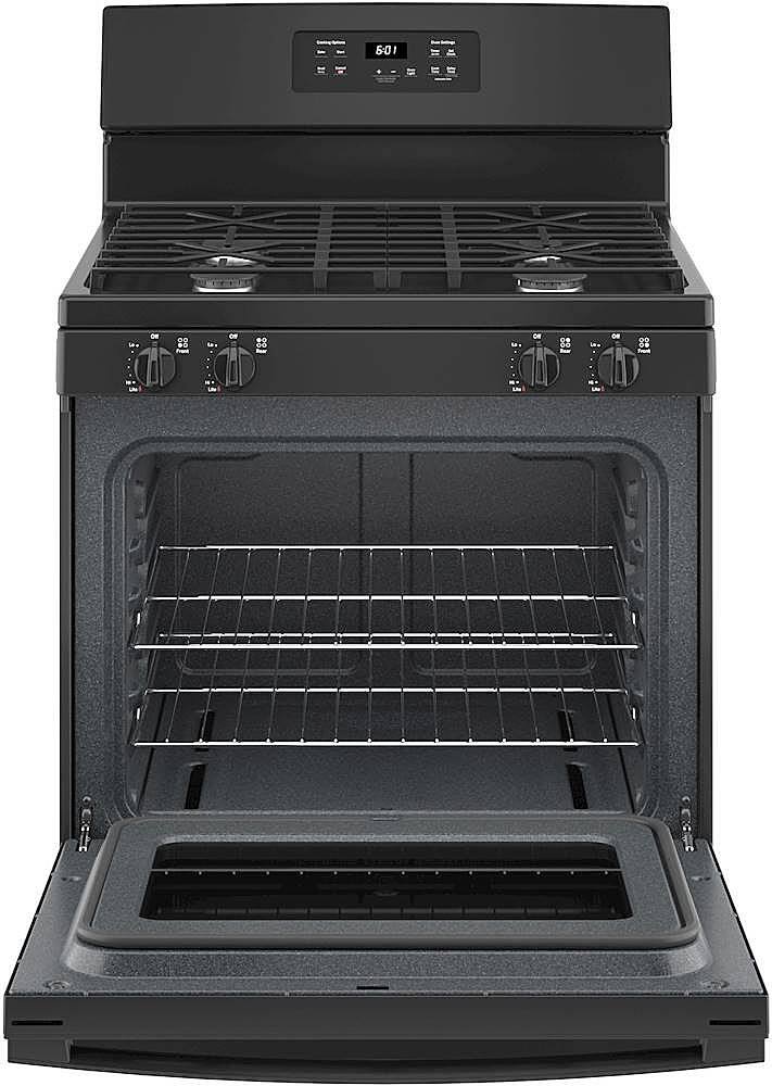 Alt View 11. GE - 4.8 Cu. Ft. Freestanding Gas Range - Black.